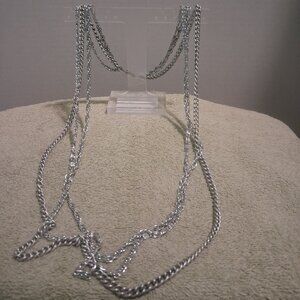 Vtg. 3-Piece Aluminum Braided Chain Set Marked Germany 15, 16, & 18 in Chain Set